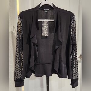 Nina Leonard Black Cardigan